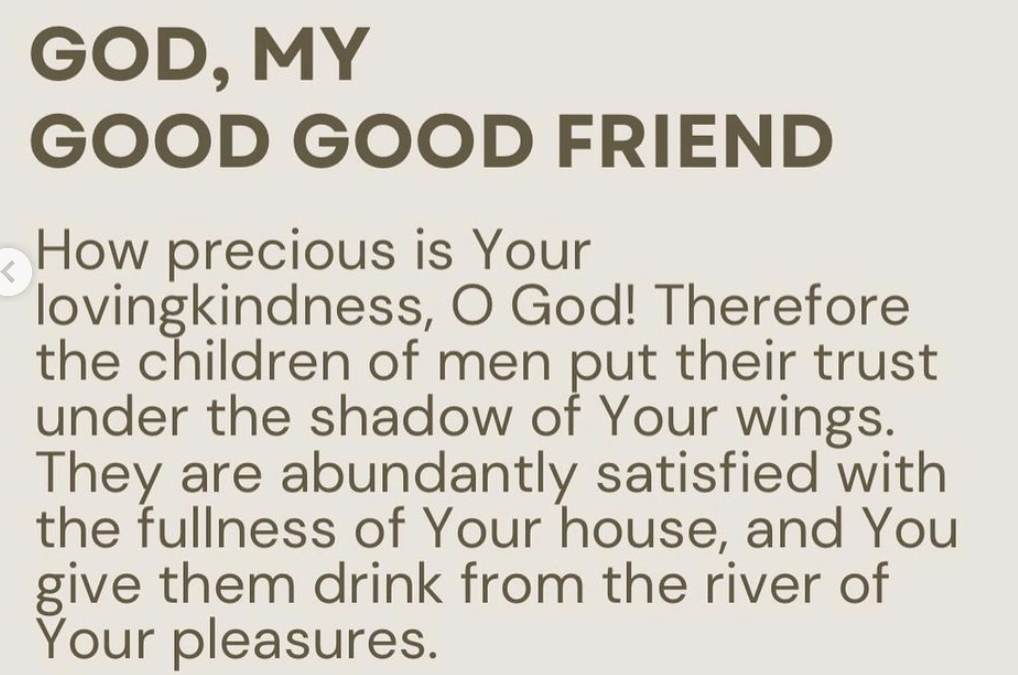 God, My Good Good Friend